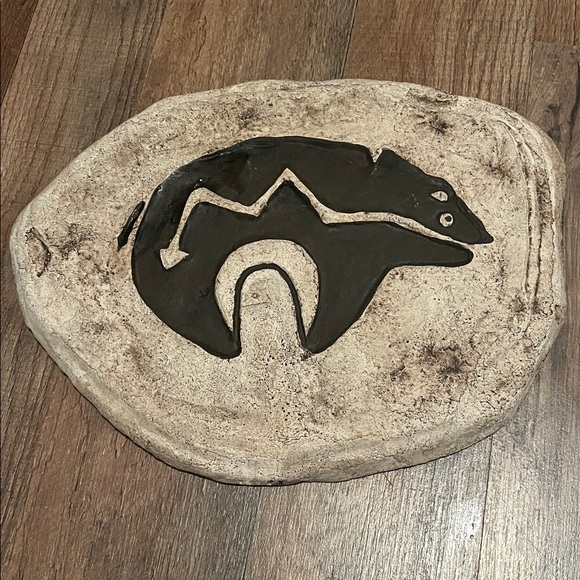 Other - Rustic Bear Design Stone Plaque wall hanger signed !